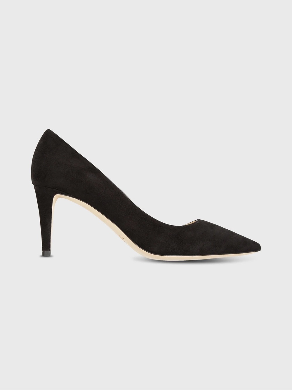 ANN MASHBURN Classic Pointed-Toe Pump Black Suede (38)